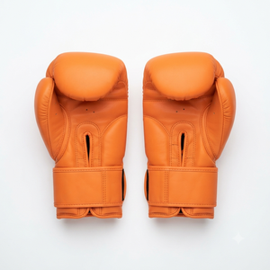 Guantes de Boxeo de Cuero Vacuno Naranja, Duraderos, con Soporte Ajustable para la Muñeca, para Entrenamiento, Sparring, Guantes de Boxeo Profesionales - Product Image 5