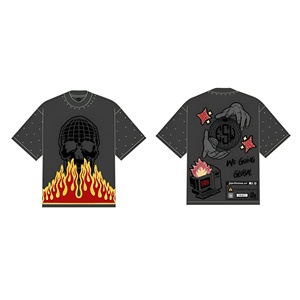 Camisetas de Algodón al por Mayor, Camisetas con Logotipo Personalizado, Diseño Casual, Transpirables, con Hombros Caídos y Corte Holgado - Product Image 2