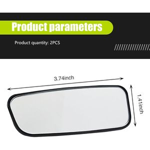 2 Pezzi Specchietti Retrovisori Auto in Vetro Convesso HD Rettangolari, Regolabili, Compatibili con Sistema Anti-Punto Cieco - Product Image 3