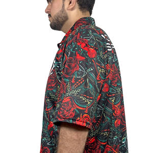 เสื้อเชิ้ตผู้ชายทรงหลวมโอเวอร์ไซส์ผ้าคอตตอนแบบลำลองกระเป๋าคู่สำหรับใส่ทำงานสำนักงาน - Product Image 3