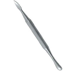Pousse-cuticules professionnel en acier inoxydable, outil de manucure et pédicure avec double extrémité grattoir et embout de nettoyage des ongles - Product Image 1
