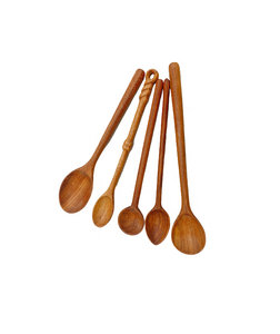 Usine Naturel En Bois Champignon Multi Outil/Acacia En Bois Feuilles Mobiles Cuillère À Thé Pour Artisanat En Bois Ustensiles Vaisselle - Product Image 6