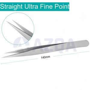 Juego de Pinzas Profesionales de Acero Inoxidable para Extensión de Pestañas, Herramientas Aplicadoras de Punta Fina para Aislamiento de Pestañas para Uso en Salón - Product Image 5