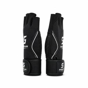 Gants de sport à fermeture auto-agrippante pour entraînement extérieur, maintien ferme, unisexe, personnalisables, demi-doigts, antidérapants en cuir, à prix abordable - Product Image 2