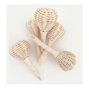 Panier-cadeau en rotin de Noël mignon avec poignées pour cadeaux de fêtes, paniers festifs et emballages cadeaux saisonniers - Product Image 1