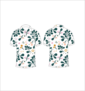 Polo pour homme à imprimé feuilles botaniques, manches courtes, décontracté, mode estivale, chemise de golf - Product Image 6