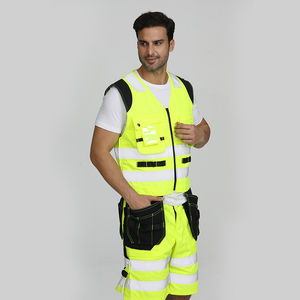 Chaleco de Seguridad Reflectante de Alta Visibilidad para Hombre, Reversible, de Lona, Impermeable, Transpirable y de Secado Rápido, Ideal para Otoño, Marca TALLIANS - Product Image 3