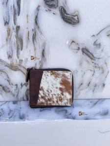 Cartera de Cuero Genuino con Pelo de Vaca, Diseño Único 2026, Cartera para Mujer, Tarjetero, Regalo para Ella - Product Image 5