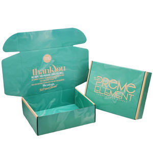 Caja de Cartón Corrugado para Envíos Postales de Cosméticos Color <span class=keywords><strong>Aguamarina</strong></span> Personalizada, Embalaje para Envíos de Productos de Belleza con Diseño de Logotipo - Product Image 2