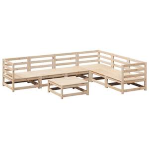 Conjunto de Sofás Modulares Grandes para Jardín, Madera de Pino Natural, Duraderos y Elegantes - Product Image 2