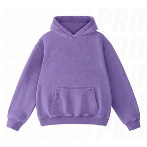 เสื้อฮู้ดดี้ทรงโอเวอร์ไซส์สไตล์วินเทจ ล้างสีแบบแอซิดวอช สำหรับผู้ชายและคู่รัก เสื้อสเวตเชิ้ตเนื้อหนา ผ้าฝ้ายฟลีซนุ่ม - Product Image 1