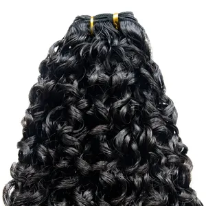Cheveux humains 100% Remy en trame, longs, noirs naturels, bouclés, texture ondulée naturelle - Product Image 2