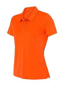 เสื้อโปโลผู้หญิงคุณภาพสูง คลาสสิก แบบเรียบ สีส้ม สำหรับกิจกรรมกลางแจ้ง เสื้อโปโลทรงเข้ารูปสำหรับเล่นกอล์ฟ - Product Image 2