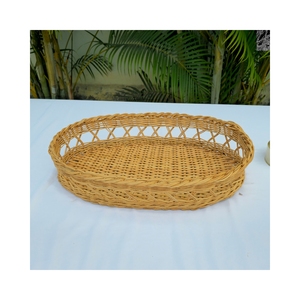Bandejas ovaladas de ratán tejidas a mano y sostenibles. La opción ecológica perfecta para exhibir y almacenar alimentos en hogares, restaurantes y hoteles. - Product Image 4