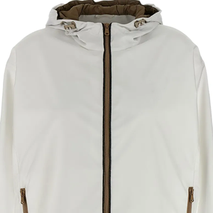 Chaqueta de Viaje Brunello Cucinelli con Capucha, Cierre de Cremallera, Diseño Estampado, Resistente al Agua, con Bolsillos, de Lujo, en Poliéster Tecnológico - Product Image 2