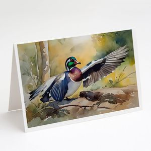 Lunatique A7 Taille 5x7 Canard en bois Cartes vierges Lot de 8 avec enveloppes Cartes de voeux - Product Image 1