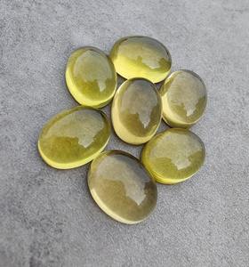 Cuarzo Limón Natural Cabujón Ovalado con Base Plana, Piedra Suelta para Joyería, Manualidades y Coleccionismo - Product Image 4