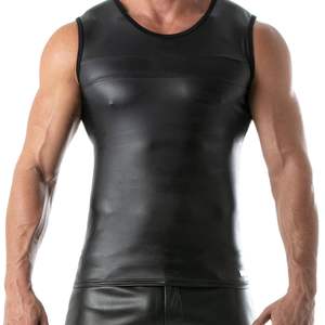 Veste en cuir pour homme, aspect cuir, réversible, imperméable, noire, coupe slim, style clubwear, sexy, pour soirée, tendance - Product Image 4