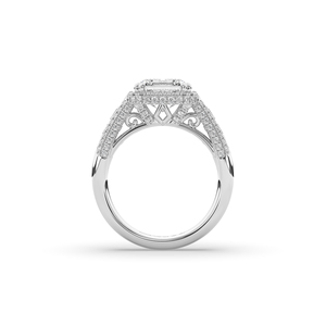 แหวนเพชรทรง Asscher Step Cut น้ำหนัก 4.16 กะรัต ทอง 14K ดีไซน์หรูหรา น้ำหนักเบา เหมาะสำหรับเป็นของขวัญวันครบรอบ เครื่องประดับชั้นดี - Product Image 3
