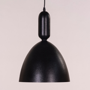 Luminaire suspendu géométrique en fer texturé noir de luxe moderne, luminaire de plafond contemporain, personnalisable, minimaliste - Product Image 5