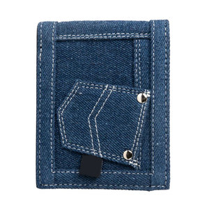 Mini billetera de mezclilla, monedero compacto, tarjetero informal a la moda, organizador de dinero portátil pequeño para hombres y mujeres, uso diario - Product Image 6