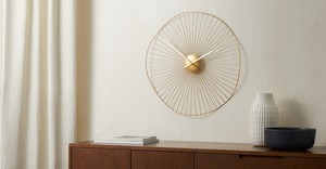 Modern Black Sunburst Metal <b>Wall</b> <b>Clock</b> Large Decorative <b>Wall</b> Art For Living Room Home Office Interior Decor Style - Product Image 6