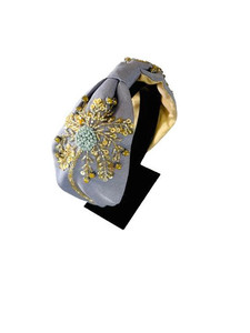 Serre-tête rembourré en métal perlé durable pour femmes et filles, bandeaux brodés tendance, accessoires de mode de boutique - Product Image 2