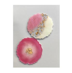 Sous-verres en résine personnalisés faits à la main, carrés classiques, écologiques, décoratifs, pour mariage, fête, maison, restaurant - Product Image 2