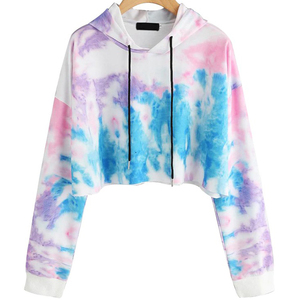 Women's Cropped Pullover Hoodie Casual Lightweight Comfortable Adjustable Hood Custom Drawstring Front Streetwear Breathable - Product Image 3