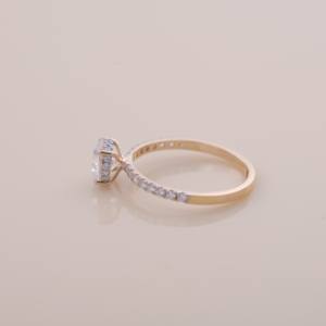 IGI Certified Round Brilliant Lab Grown Diamond Solitaire Engagement/Wedding Ring in <b>Solid</b> 925 Sterling <b>Silver</b> with Pavé Band - Product Image 3