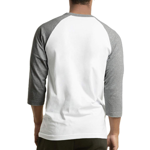 Fashion Men O Neck Raglan T Shirts Contrast Color Pullover Baseball Tops Custom Logo Casual Daily Wear Wholesale <b>Tshirts</b> for Men - Product Image 4