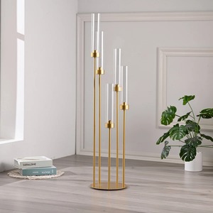Ensemble de porte-bougies votives en cuivre hauts, design cylindrique, pour mariages, Noël, décoration intérieure, métal durable - Product Image 3