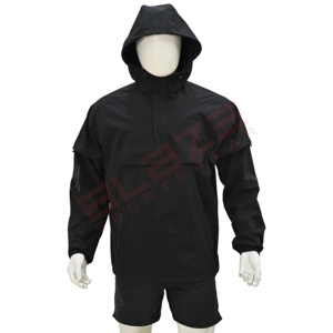 Ensemble veste et short pour hommes personnalisés Veste coupe-vent légère de haute qualité Ensemble coupe-vent unisexe en nylon - Product Image 3