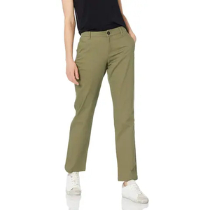 Women Brown <b>Harem</b> Pants Mid Waist Drawstring Elastic Ankle-Length Loose Fit Solid Color Knitted Cotton Casual Autumn Style Flat - Product Image 1