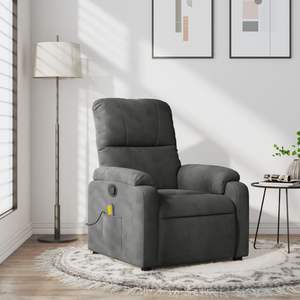 Sillón Reclinable de Masaje Gris Oscuro - Product Image 1