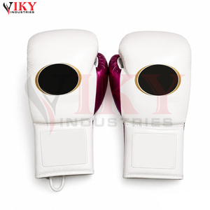 Service OEM ODM, ensembles de boxe durables avec logo personnalisé, rose et blanc métalliques, protège-tête, gants de boxe, protège-guêtres, équipement de combat professionnel - Product Image 4