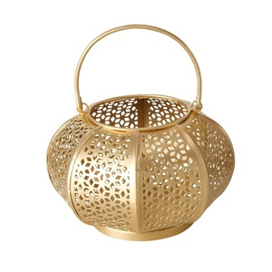 Wholesale <b>Gold</b> Metal Moroccan Style Votive Candle Holder <b>Lantern</b> for Wedding Events Decoration - Product Image 3