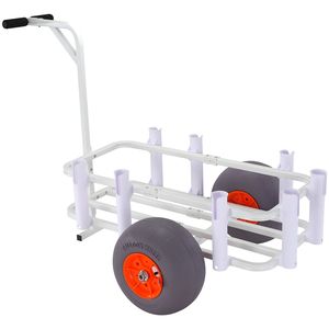 Carrello da Spiaggia e Pesca con Capacità di Carico di 136 kg, Due Grandi Ruote da 13 Pollici con Pneumatici in PU, Carrello Resistente per Sabbia e Campeggio - Product Image 1