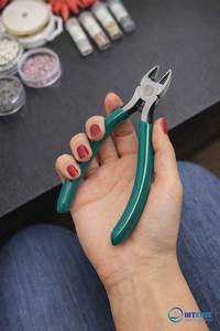 Alicates de Corte Diagonal, Cortadores de Alambre, Herramienta de Reparación, Acero Inoxidable Verde para Joyería - Product Image 6