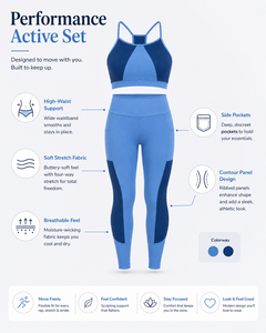 High Waist Yoga Set Women 2 Piece Workout Outfits Ribbed Sports Bra Leggings Set Gym Wear Fitness Clothing with Side Pockets - Product Image 5