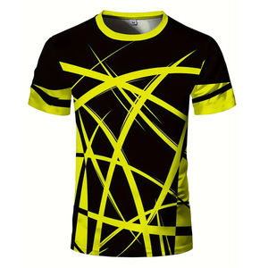 Customized Woven Sublimation Print Sports T-Shirt High-Stretch <b>Short</b> Sleeve Men Fitness Wear Plus Size Casual Eco-Friendly Tee - Product Image 1