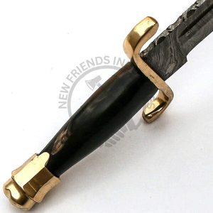 Nuevo Cuchillo Bowie de Caza Damasco Hecho a Mano, Cuchillo de Supervivencia de Hoja Fija Afilada, Cuchillo de Colección con Mango de Cuerno, Cuchillo de Camping - Product Image 5