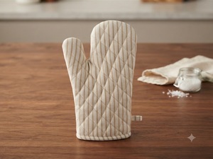 Guante de Horno Acolchado de Lino Premium |   Guantes de Cocina Resistentes al Calor para Hornear, Cocinar, Barbacoa y Uso Doméstico - Product Image 2