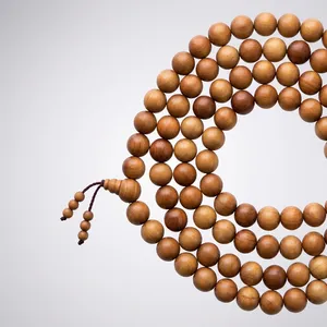 Cuentas de madera de sándalo, mala oración hindú, cuentas de oración de sándalo indio - Product Image 3
