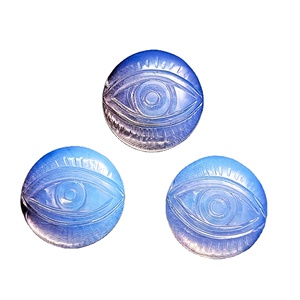 Flashy Opalite Evil Eye Piedra preciosa tallada para la fabricación de joyas Opalite Eye Shape Gemstone Tallas Piedra hecha a mano Evil Eye Charms - Product Image 1