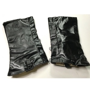 Nuevas reproductaciones de polainas de la era de la Guerra Civil, también conocidas como polainas o protectores de pantalones, hechas de lona negra encerada con cierres de hebilla. - Product Image 6