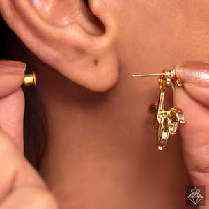 PRAO Solitaire Designer Boucles d'oreilles pendantes Bijoux à la mode et élégants - Product Image 4