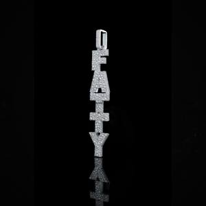 Fine Jewelry Personalized Iced Out 925 Sterling Silver Hip Hop Vertical Initial Name Letter Custom Moissanite Pendant for Gift - Product Image 3