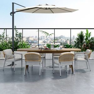 Set di 2 Sedie da Esterno in Rattan Intrecciato, Poltrone Eleganti per Patio, Bordo Piscina, Balcone e Giardino - Product Image 6