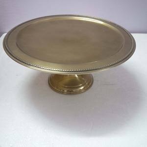 Soporte de latón antiguo para platos de repostería y dulces, accesorios de cocina, plato con borde punteado, soporte para bandeja de galletas para bodas y fiestas - Product Image 1
